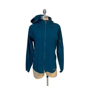 REI Womens Hooded Softshell Jacket Medium Teal Blue Medium